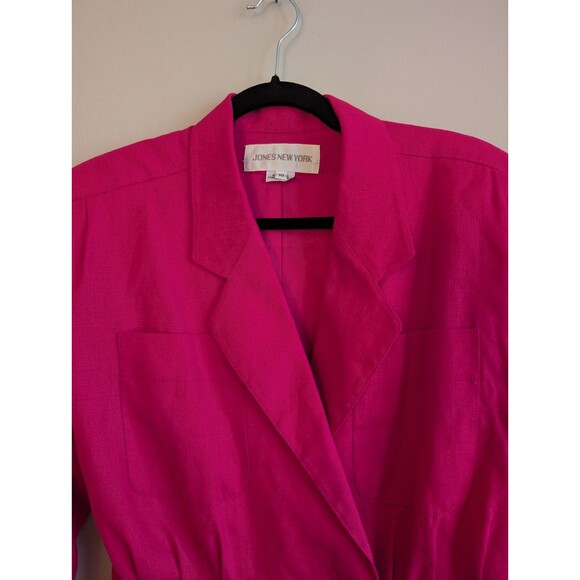 Vintage 80s Jones New York Pink Jacket sz 10 - Picture 3 of 8